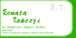 renata kopeczi business card