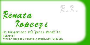 renata kopeczi business card